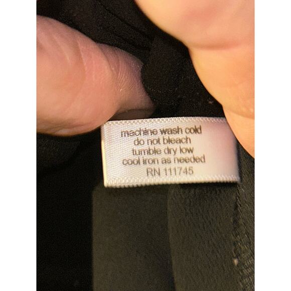 Eloquii Preppy Dark Academia Studious Sheer Black Long Sleeves Blouse Top - Picture 11 of 11